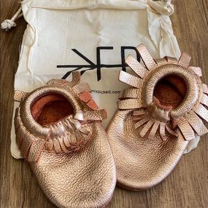 Freshly Picked Rose Gold Moccasins
